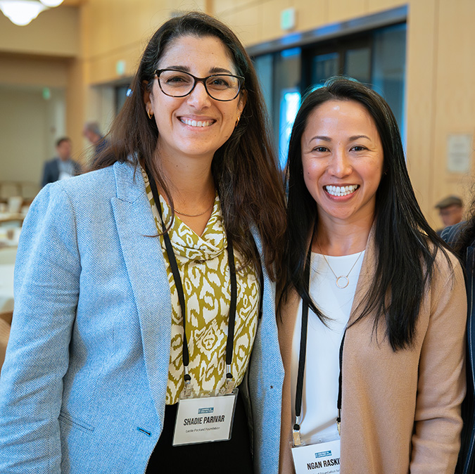 Two attendees at the COCG conference